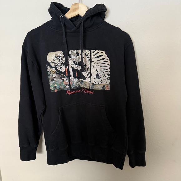 Franchise LA Other - New Franchise LA FRANCHISE X JAPAN Fishman w Skeleton Hoodie Black USA Made Sz S